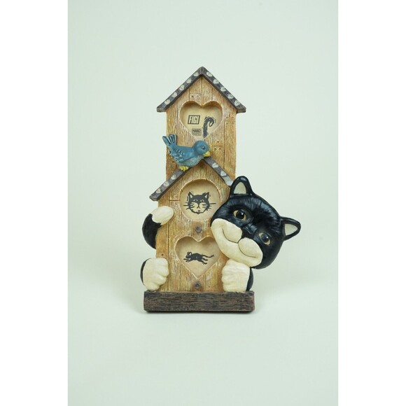 Figi Graphics 1995 10.5" Picture Frame - Adorable Cat on Bird House Design - Picture 2 of 5